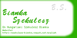 bianka szekulesz business card